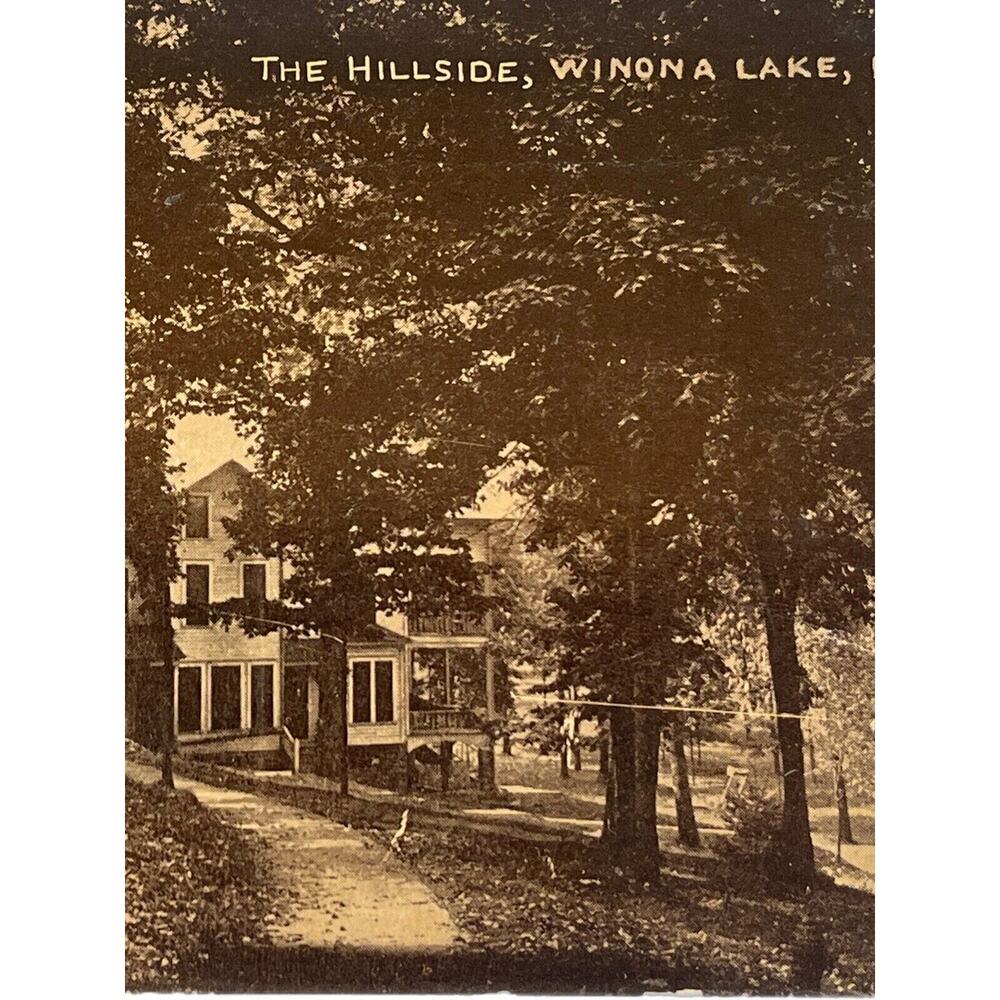 Antique Litho Postcard Ephemera Weixelbaum Winona Lake, IN Pub JW Van De Venter